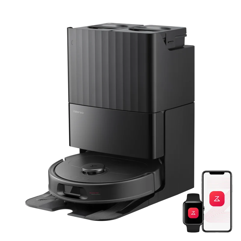 Roborock Qrevo S Pro Aspirateur robot- Aspiration de 18 500 Pa et station d’accueil multifonctionnelle