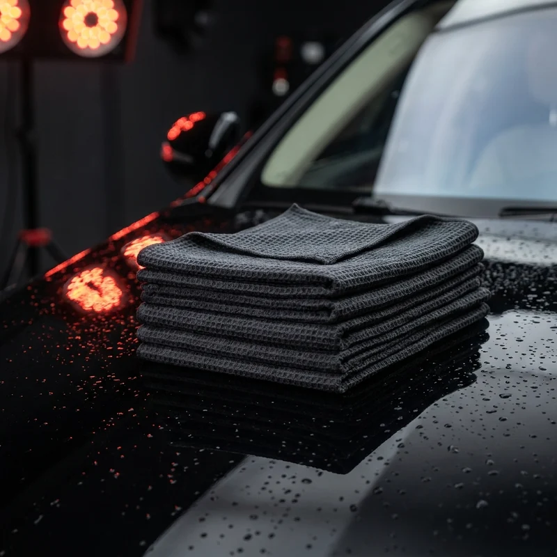 Lot de microfibres vitres gaufrées – zéro traînée, zéro peluche